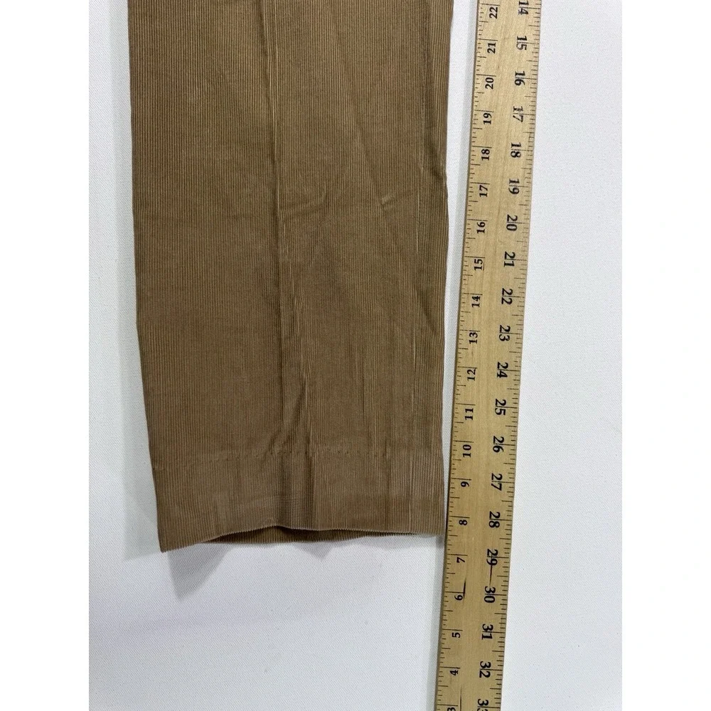 Vintage Bernard Zins Corduroy Pants Mens 32 Brown William Stretch Portugal 33x28